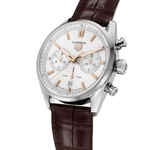 Branded Carrera Calibre Heuer Chronograph White Dial(Refurbished)