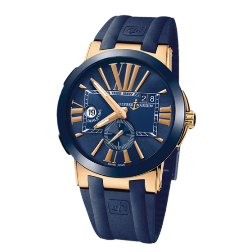 Branded Watch Executive Dual Time Mens Blue 9877(Refurbished)
